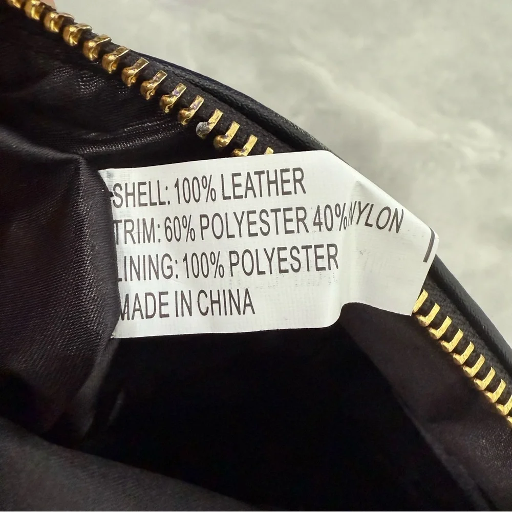 NWOT Joy & Iman Leather Velvet Clutch Crossbody Strap Purse Zipper Closure Bag - Picture 13 of 15